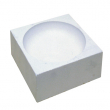 Square refractory crucible for direct flames - 70 x 70 x 21 mm
