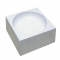 Square refractory crucible for direct flames - 100 x 100 x 27 mm