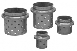 Cilindri forati in acciaio inox con anello di battuta - ø 80 x 110h. mm.
