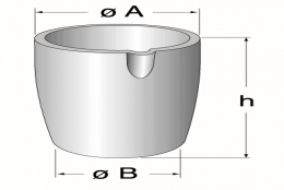 "Dimaika" crucible - 90 x 90 x 90 mm - P.1