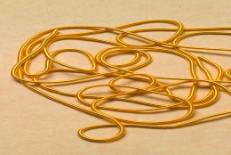 Gold-plated necklace cording