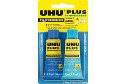 UHU PLUS 2 x 17 ml Bicomponent Adhesives Quick Setting